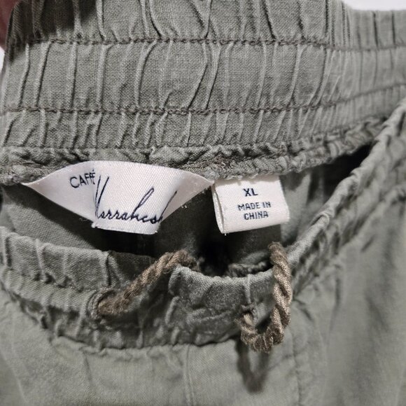 Size 12 –used green comfy pants ankle elastic - Picture 2 of 4